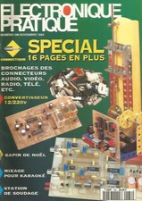 ELECTRONIQUE PRATIQUE N°186 BROCHAGES CONNECTEURS AUDIO, VIDEO..../SAPIN DE NOEL