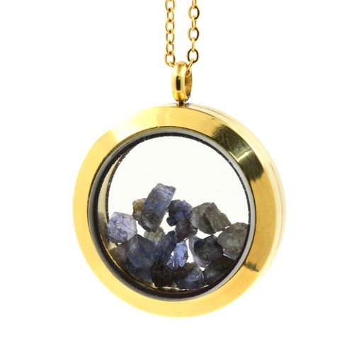 Collier saphir brut - collier, brut.