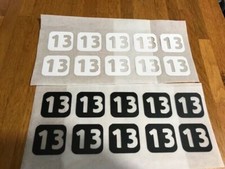 NUMERO 13 - 10 PATCHS FLOCAGES POUR MAILLOT SHORT SURVÊTEMENT CHAUSSETTES