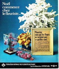 Publicité Advertising 037  1975  les Fleuristes Interflora  Noel