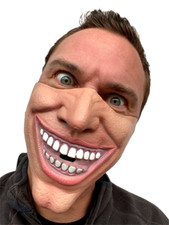 Demi Visage Joker Masque Drôle Big Dents Adulte Accessoire Costume Halloween