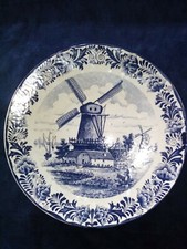 ANCIEN GRAND PLAT FAIENCE DE DELFT BLAUW CHEMKEFA HOLLAND OLD CERAMIC