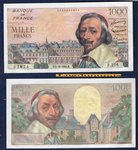 1000 francs richelieu - francs,