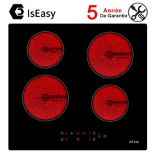 60CM, Plaque Table De Cuisson Vitrocéramique, Intégré, 4 Zones, Sécurité Enfants