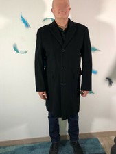 luxueux manteau en cachemire noir SCHNEIDERS SALZBURG taille 54 (XL) 