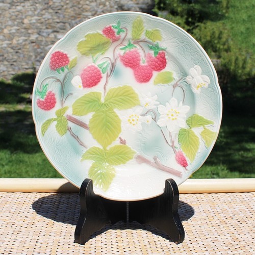 Ancienne assiette barbotine - ancienne,