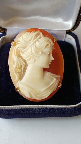 Ancienne broche camée ovale