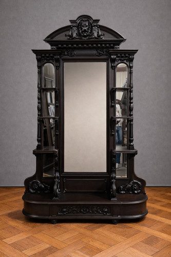Grand miroir psyché ancien - , en