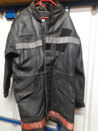 Veste cuir pompier feux - pompier,