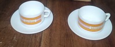 Lot 23 Tasses A Café Georges Monin (Sirop Monin) Avec Soucoupes