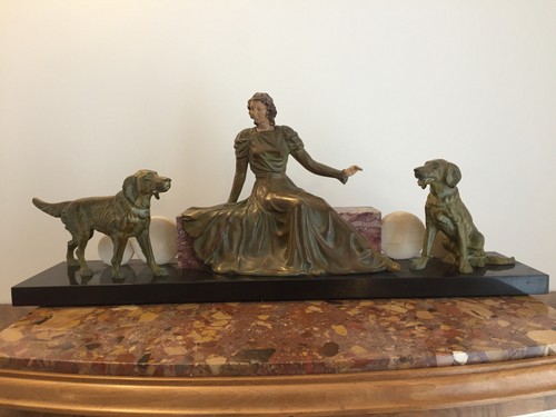 Sculpture art déco groupe - art,