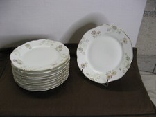 Lot de 10 assietes à dessert Bavaria Zeh Scherzer 1880-1918 Z.S.&Co