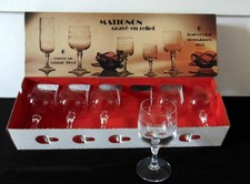 6 VERRES A VIN ROUGE CRISTAL D
