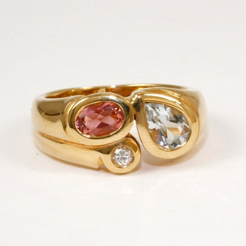 Bague 585 carats avec - or,