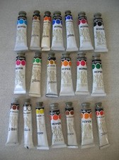 Lot de 20 anciens tubes de peinture Pébéo aquarelle artiste tableau toile  n°4