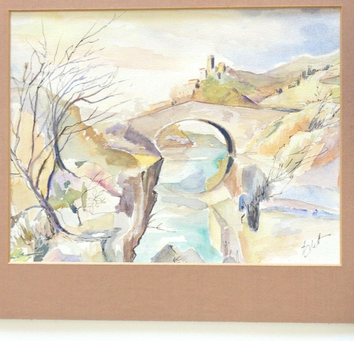 Paysage provence aquarelle - paysage, de