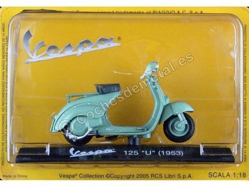 1953 vespa 125 vert - 125, vert-bleu