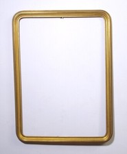 CADRE RECTANGULAIRE 50x70 DORURE PATINÉ BORD ARRONDIE - FRAME PATINATED GILD