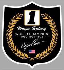 STICKER WAYNE RAINEY CHAMPION DU MONDE YAMAHA MOTO 500 cm3 AUTOCOLLANT WZ001