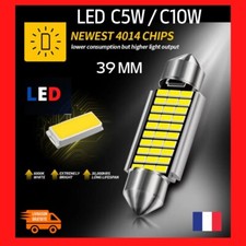 2 Ampoule Navette LED C5W/C10W 39mm ANTI- ERREUR CANBUS Plafonnier Plaque 6000k