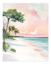 Art mural affiche coucher de