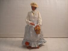 Santon de Provence en Argile Signé Yolande - Femme au Panier