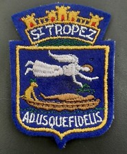 Blason ancien Ville de SAINT TROPEZ Insigne Patch écusson tissu circa 1950/1960