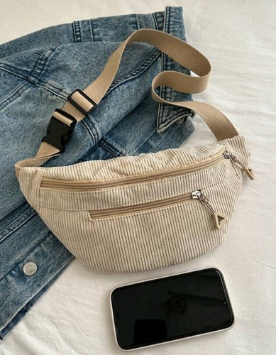 Sac banane velour côtelé - velour,