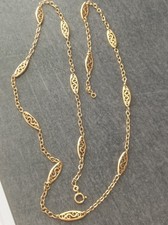 collier ancien en plaqué or filigrane