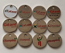 Lot X 12 Jetons De Caddie Métal Différents Champion Casino Géant Hyper Super