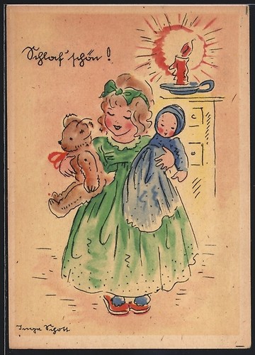 Artist postcard Inge Schott