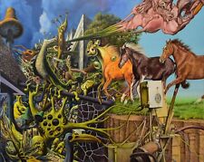 "Gardenscapes" Huile sur toile originale Signée B.Dumaine / Ton Haring