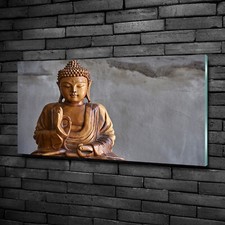 Tulup Tableau Sur Verre Trempé Image 100x50 - Bouddha En Bois