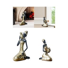 Statue de dame africaine, décoration de Table, ornement décoratif en résine