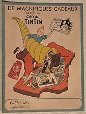Protège Cahier Tintin Année 1950 TBE Rétro Vintage Collection 