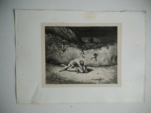 Gravure ancienne gustave doré - ancienne,