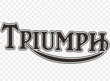 2 STICKERS TRIUMPH MOTO, taille 15cm x 6cm