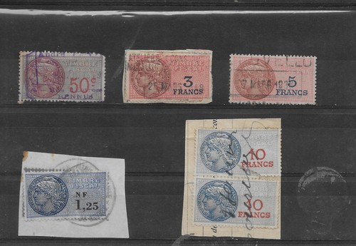 Timbres fiscaux centimes - timbres,
