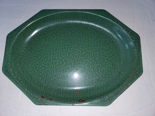 Enamelware octagon platter - octagon,