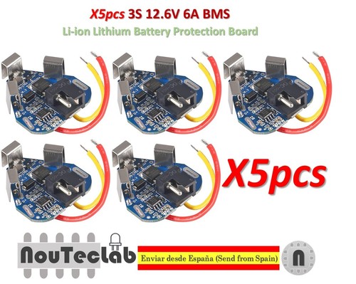 5pcs bms li - 5pcs, 12.6v