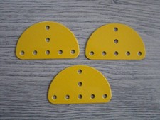 MECCANO: 3 plaques semi-circulaire 6.5cm - réf 214