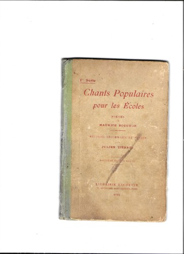 Livre scolaire ancien chants - scolaire,