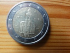 pièce 2 euros commémorative RFA 2015. Eglise Saint Paul de Francfort. Circulé
