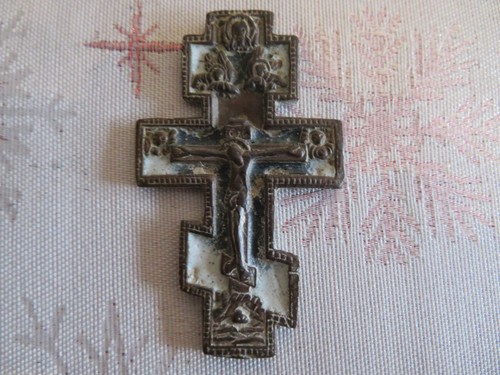 Croix orthodoxe bronze russe - croix,