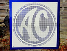 Rare & superbe grande tôle AC COBRA Shelby Ford Automobile Déco Garage