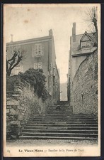 CPA Le Mans, Escalier de la Pierre de Tucé 1904 