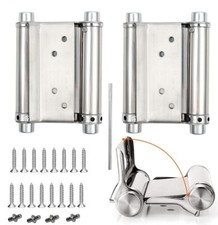 2Pcs Charnières de Porte de Saloon Gond Porte Battante Charnière à Ressort ap...