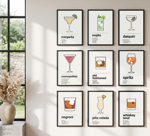 Lot poster cocktail - poster, de