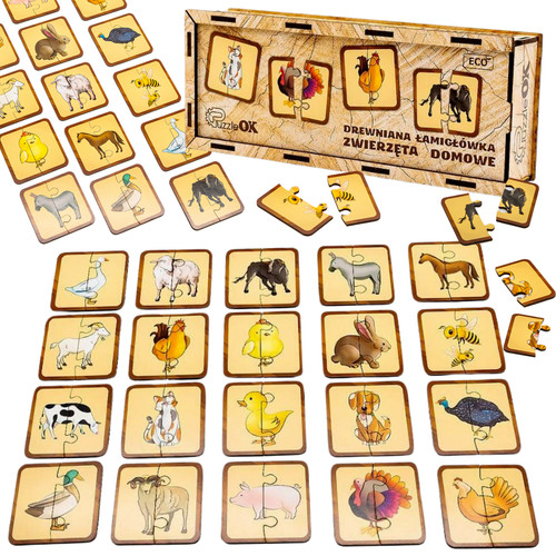 Puzzle bois animaux de - puzzle, en