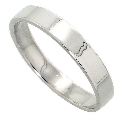 4mm hommes femme argent - 4mm,